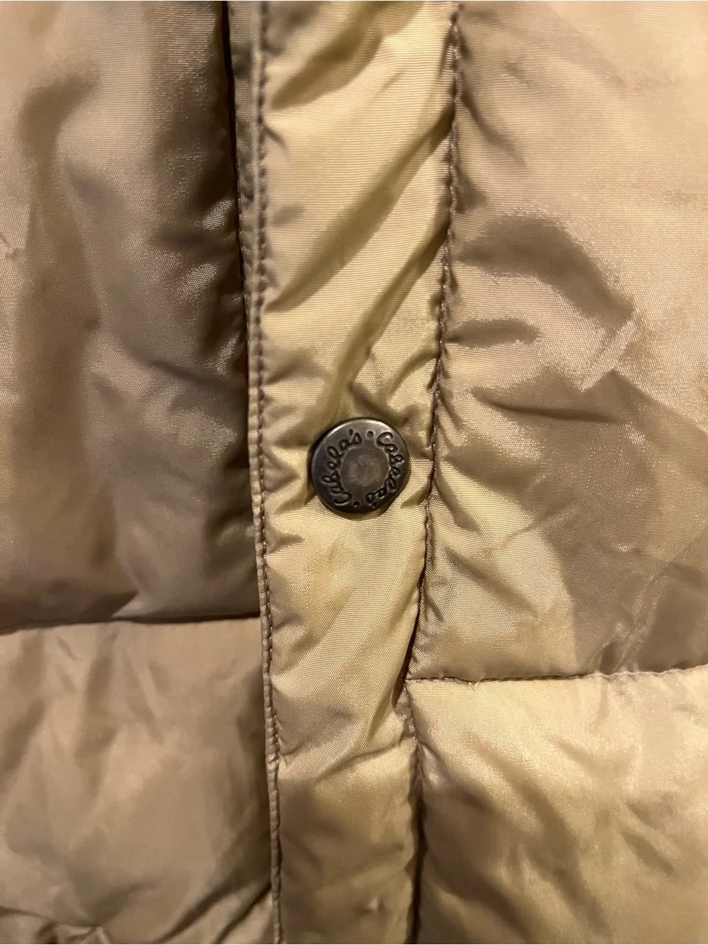 Cabela's Vintage Tan Goose Down Puffer Jacket 1980’s early 1990’s